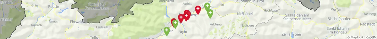 Kartenansicht für Apotheken-Notdienste in der Nähe von Kramsach (Kufstein, Tirol)